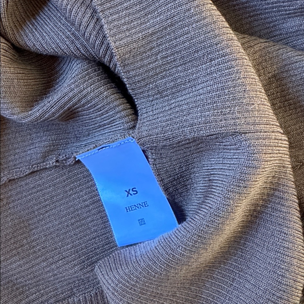 Henne Chocolate Ribbed Turtleneck - Picture 3 of 4